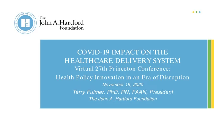 covid 19 impact on the healthcare delivery system