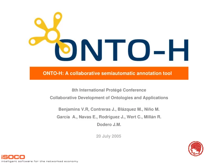onto h a collaborative semiautomatic annotation tool