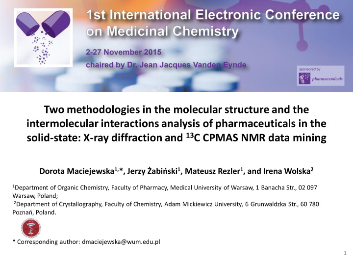 intermolecular interactions analysis of pharmaceuticals
