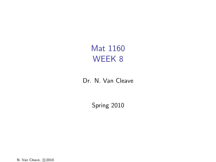 mat 1160 week 8