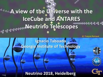 A view of the Universe with the  IceCube and ANTARES  Neutrino Telescopes  Ignacio Taboada  Georgia
