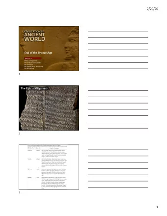 WORLD  WORLD  WORLD  WORLD  WORLD  WORLD  En  End of  of the Br  Bron  onze Age  ME  MEETI NG 8