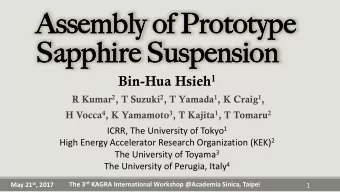 As  Assembly of  of Pr  Prot  otot  otyp  ype  Sapphi  Sa  hire  e Su  Suspens  ension  on Bin-Hua