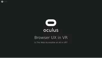 Browser UX in VR  Is The Web Accessible at All in VR?  Oculus  Overview  Virtual Desktop &amp;