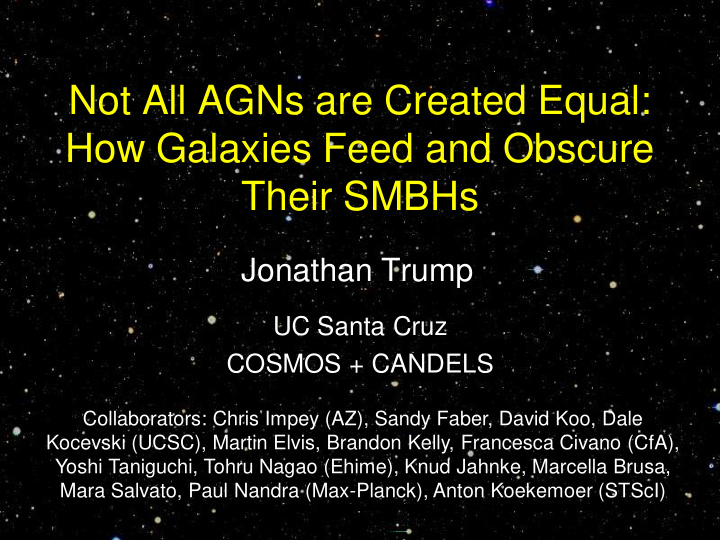 not all agns are created equal how galaxies feed and