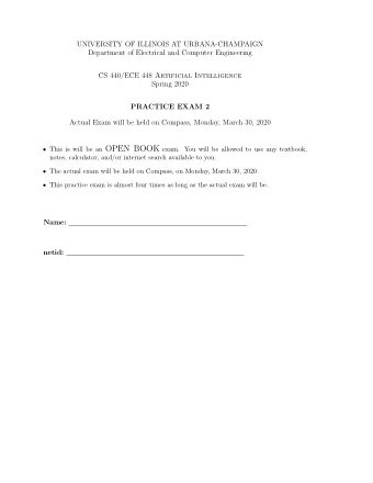 Page 2  NAME:  Practice Exam 2  Problem 1  (4 points) Use the axioms of probability to prove that P