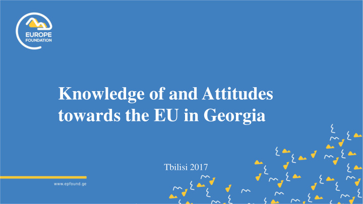 towards the eu in georgia