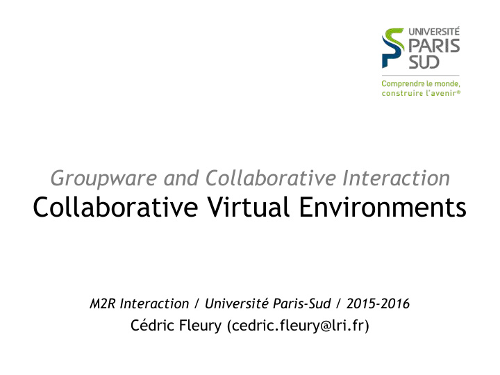 collaborative virtual environments
