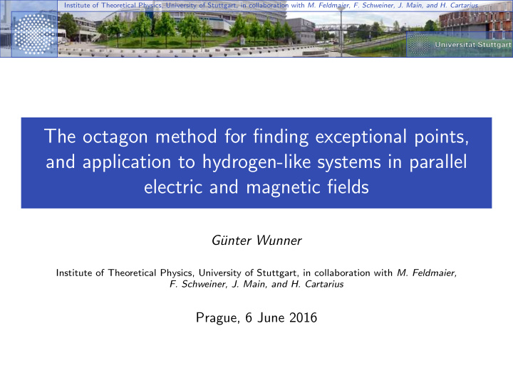 the octagon method for finding exceptional points and