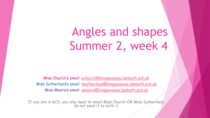 angles and shapes summer 2 week 4