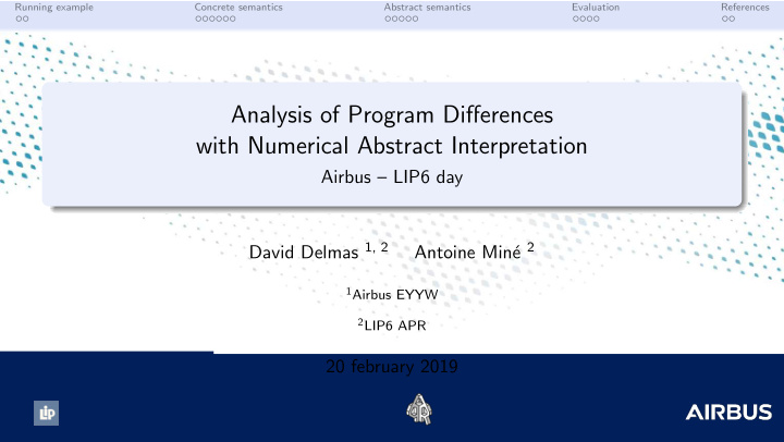 analysis of program differences with numerical abstract