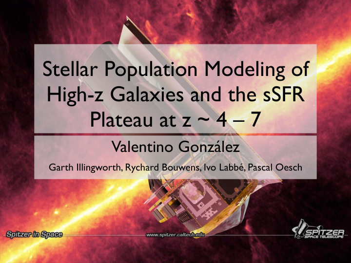 stellar population modeling of high z galaxies and the