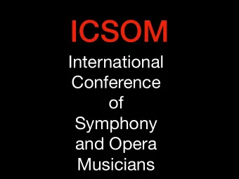 ICSOM International Conference of Symphony and Opera  Musicians  ICSOM  Orchestras  Successful
