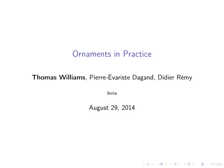 ornaments in practice