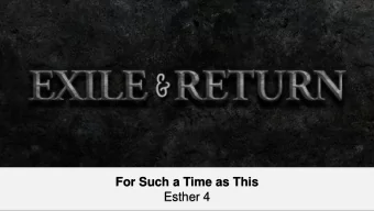 For Such a Time as This  Esther 4  Here is some test text  Here is some test text  Here is some