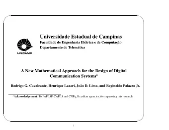 Universidade Estadual de Campinas  Faculdade de Engenharia El  etrica e de Computac    ao