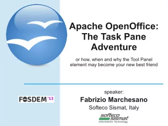Apache OpenOffice:  The Task Pane  Adventure  or how, when and why the Tool Panel  element may