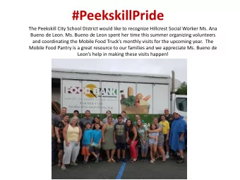 #PeekskillPride  The Peekskill City School District would like to recognize Hillcrest Social Worker