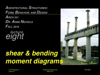 eight  shear &amp; bending  moment diagrams  Forum, Pompeii  V &amp; M Diagrams 1  Architectural