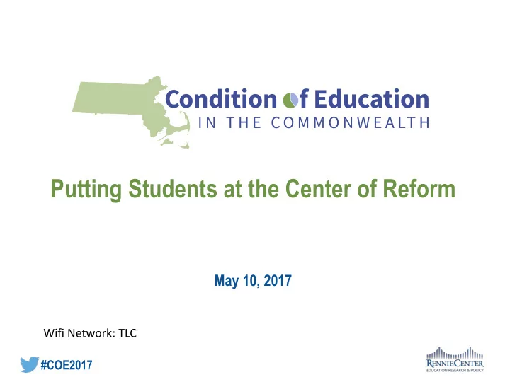 putting students at the center of reform