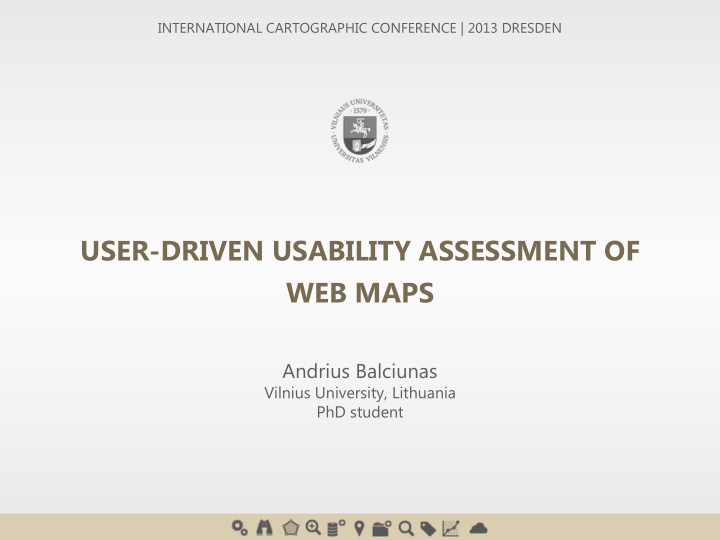 user driven usability assessment of web maps