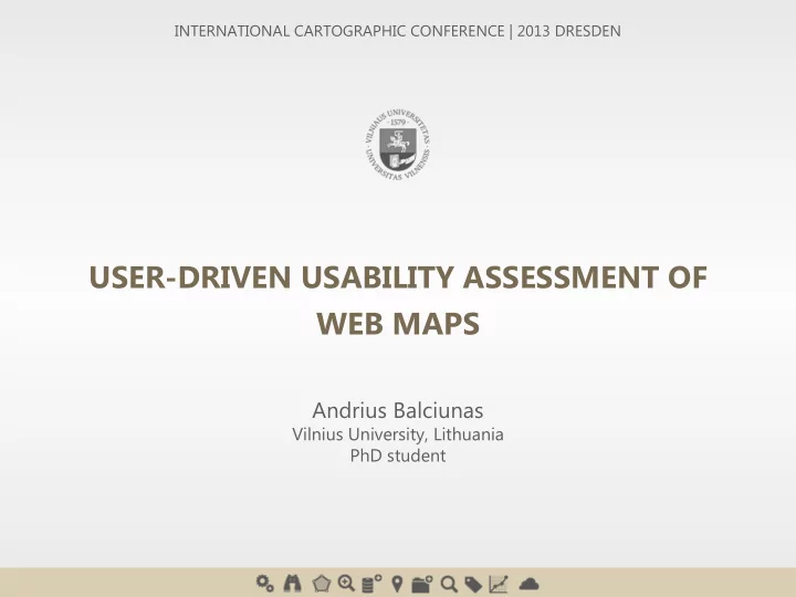user driven usability assessment of web maps