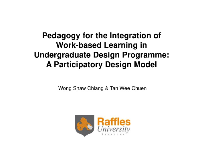 a participatory design model