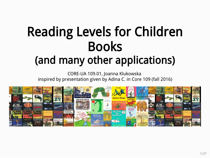 reading levels for children books