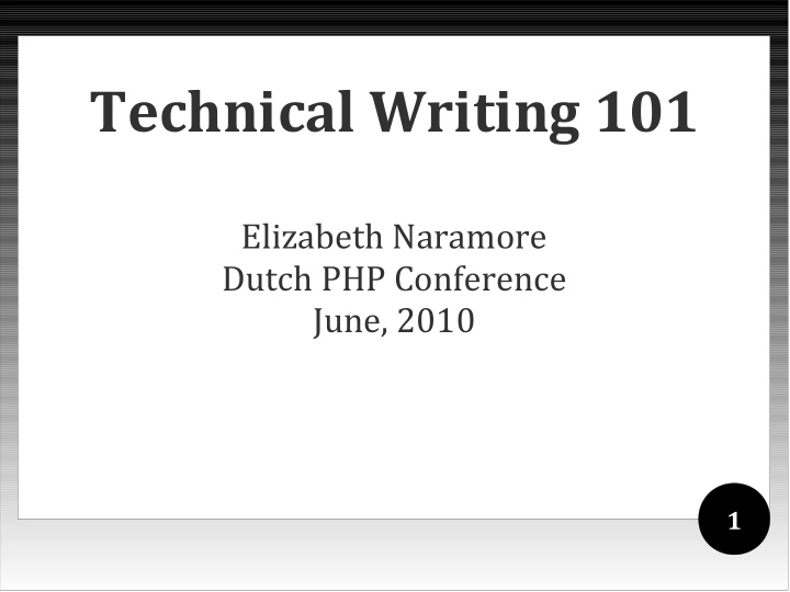 technical writing 101