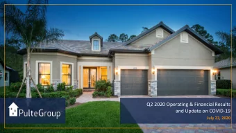 Q2 2020 Operating &amp; Financial Results  and Update on COVID-19  July 23, 2020  Forward-Looking