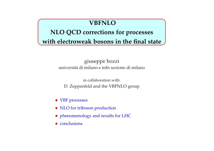vbfnlo nlo qcd corrections for processes with electroweak