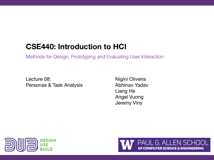cse440 introduction to hci