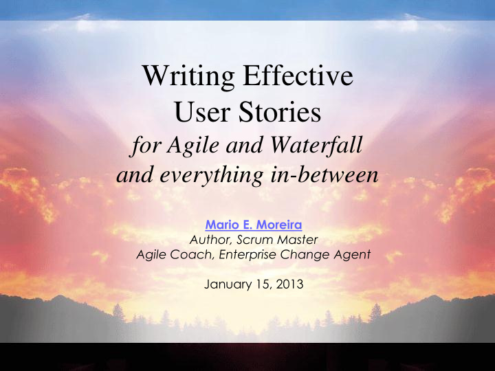 writing effective user stories