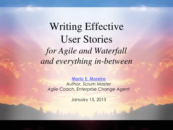 writing effective user stories