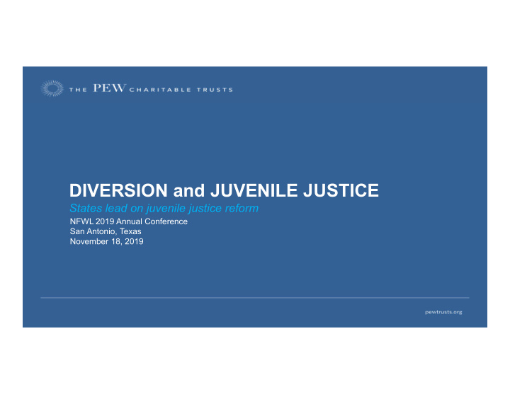 diversion and juvenile justice