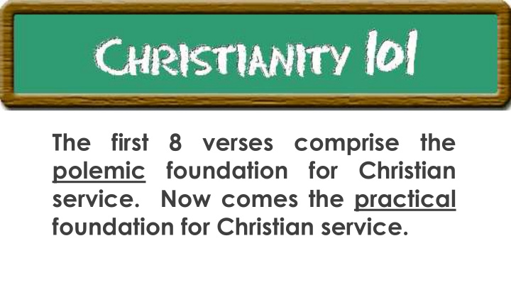 polemic foundation for christian