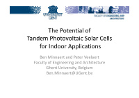 the potential of tandem photovoltaic solar cells tandem