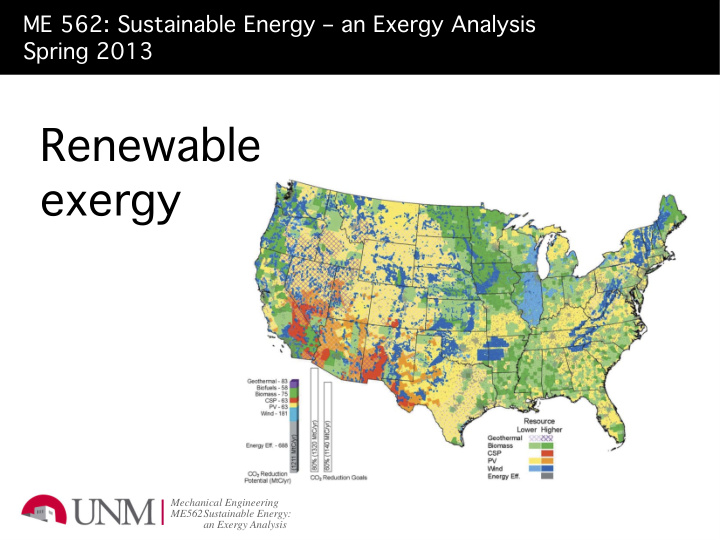 renewable exergy