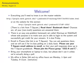 Welcome!  Everything youll need to know is on the master website: