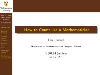 How to Count like a Mathematician  Counting  Warmup  Round 1  squares  Lara Pudwell  dominoes