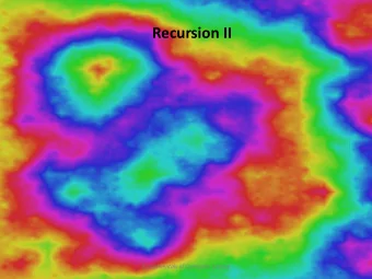 Recursion II  Fundamentals of Computer Science  Outline  Recursion  A method calling itself