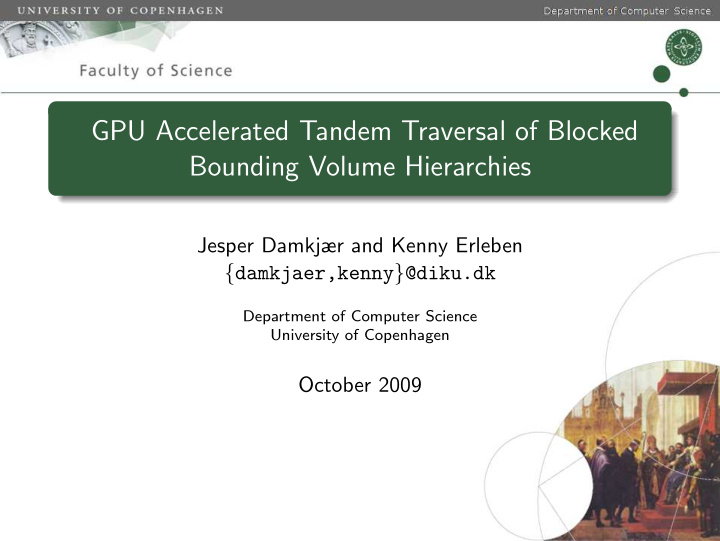 gpu accelerated tandem traversal of blocked bounding