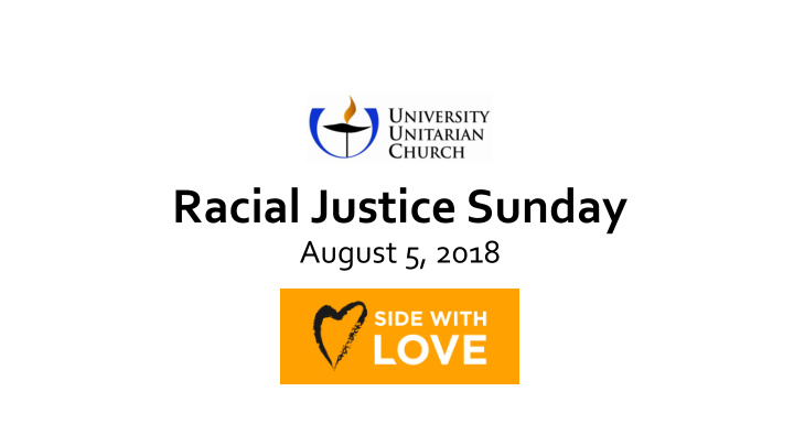 racial justice sunday