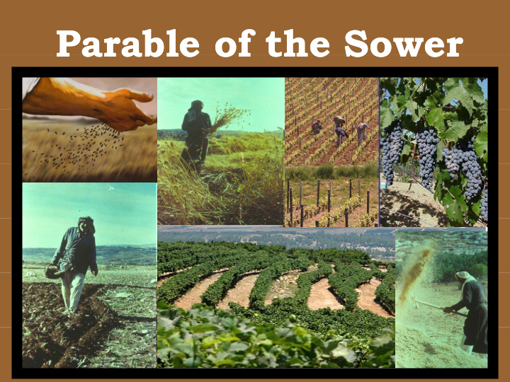 parable of the sower parable of the sower parable of the