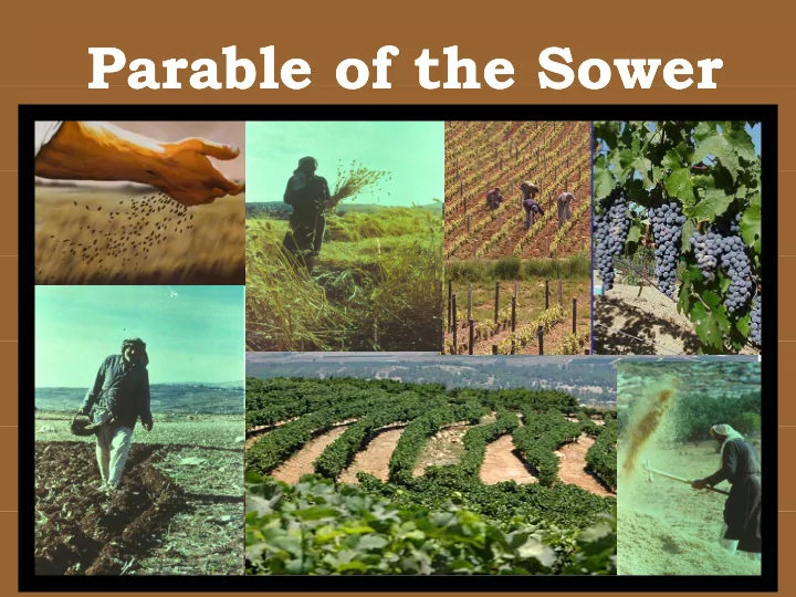 parable of the sower parable of the sower parable of the
