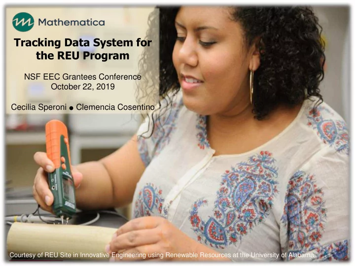 tracking data system for the reu program