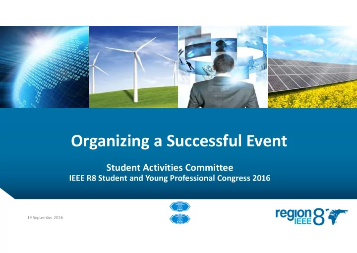 organizing a successful event