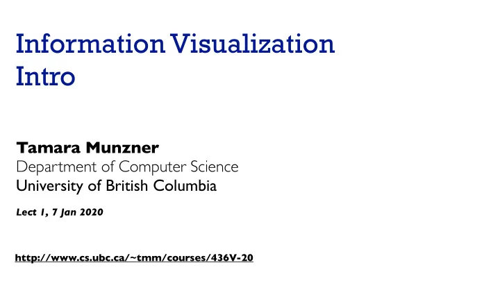 information visualization intro