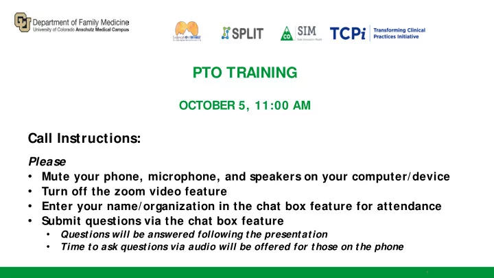 pto training
