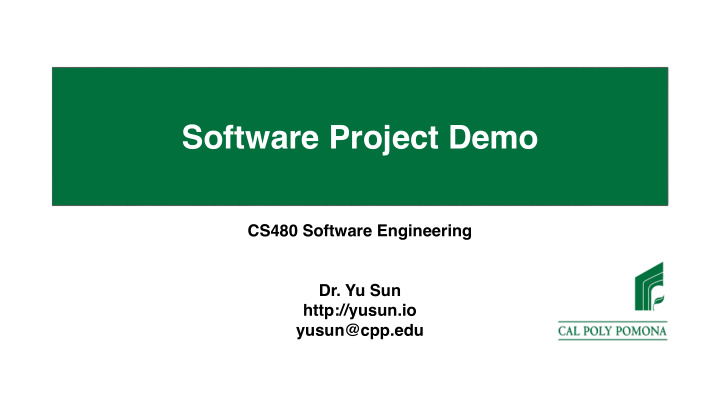 software project demo